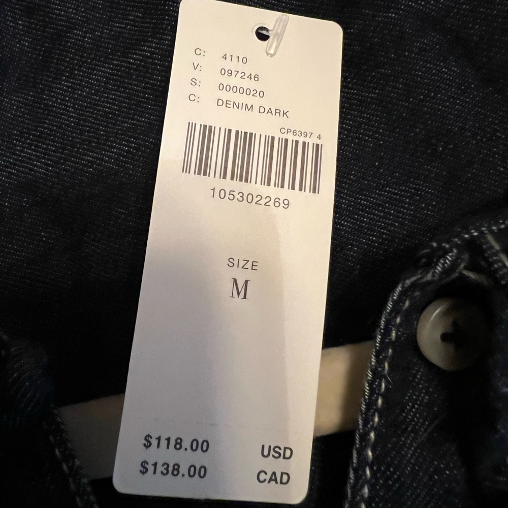 NWT Anthropologie Pilcro Keira Denim Long Sleeved Blouse Size M - Picture 7 of 8